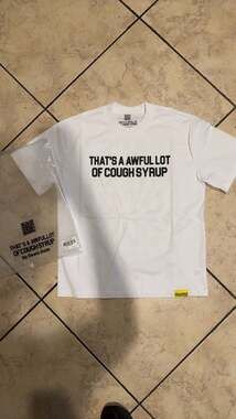 That's A Awful Lot Of Cough Syrup Classic Logo Tee By Desto Dubb White